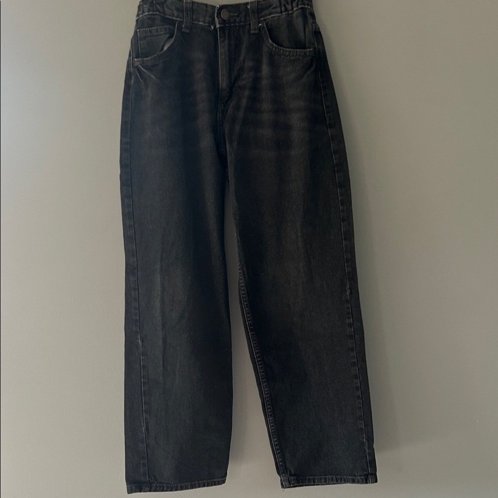 Wrangler Kids Washed Black Straight Jeans